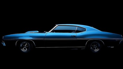 Obraz premium Classic 1968 Muscle Car with Iconic Design and Smooth Styling