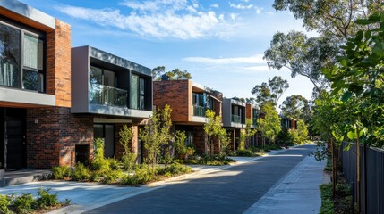 Quiet Residential Street in New Development Area