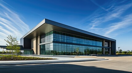 Modern Architectural Design with Striking Facade