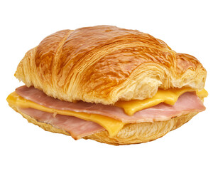 a croissant with ham and cheese