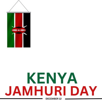vector illustration for Kenya jamhuri day means republic day. December 12. Important day