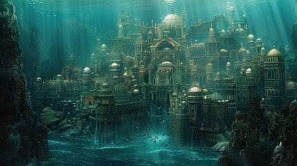 A city built beneath the waves protected by a dome of water held at bay by magic