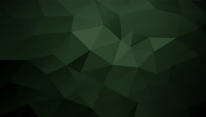 Fototapeta premium Geometric Shapes on a Dark Green Abstract Background. Created with generative AI technology