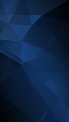 Obraz premium Geometric Shapes on a Deep Blue Abstract Background. Created with generative AI technology