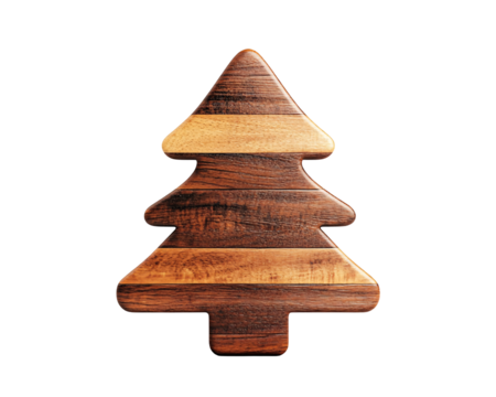 a wooden christmas tree with a triangle shape