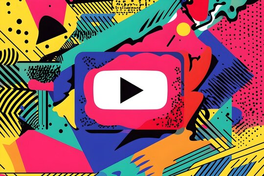 vibrant energetic pop art illustration promote YouTube channel geometric background wallpaper