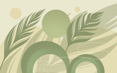 Tranquil Green Abstract Nature Scene Background