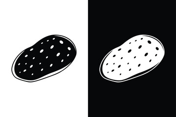 Potato Vector Icon. Diet and Nutrition Symbol in Flat Style