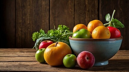 a bowl of fresh fruits and vegetables