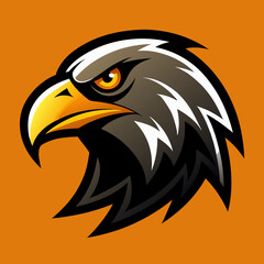 head of eagle mascot vector