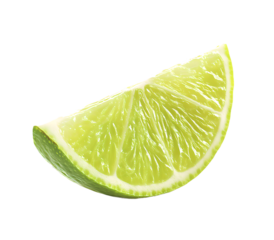 lime slice on transparent background