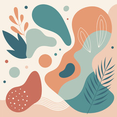 Organic Shapes: A Playful Pastel Palette