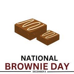 National Brownie Day. December 08. Vector illustration.