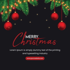 Merry Christmas Vector post template