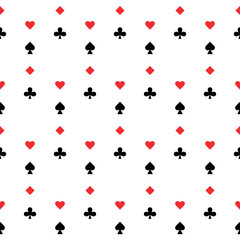 The pattern is simple with card suits. Casino and party.