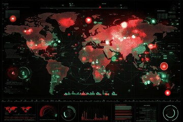 Global Threat: A Futuristic Visualization of Worldwide Crisis