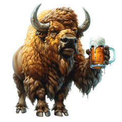 buffalo isolated on white background