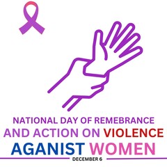 Fototapeta premium national day of remembrance and action on violence against women 