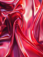 Obraz premium Glossy Red and Pink Silk Texture, Immaculately Clean and Shadow-Free