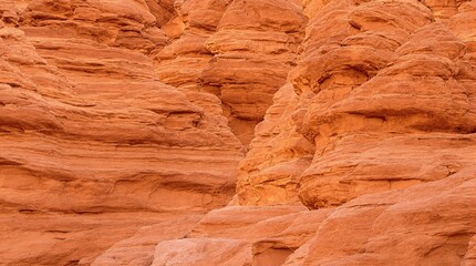 Vibrant Orange Canyon Walls Detail