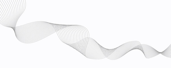 Fototapeta premium Grey waves abstract business background. Technology wavy lines