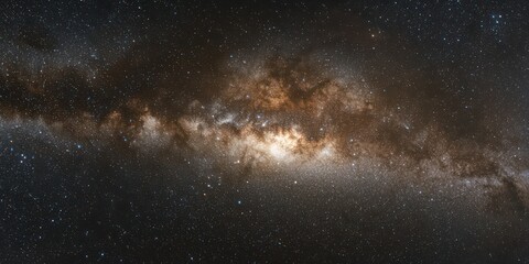 Obraz premium An expansive view of a starry sky with thousands of visible stars and the faint glow of the Milky Way across the center.