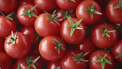 Juicy Red Tomatoes: A Close-Up View of Fresh, Ripe Tomatoes