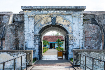 Obraz premium Front view of Fort Marlborough in Bengkulu City, Indonesia