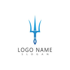 Trident Logo Template vector icon