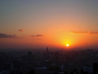 Background Panorama of sunset