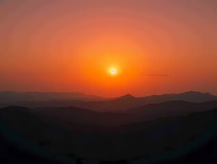 Background Panorama of sunset