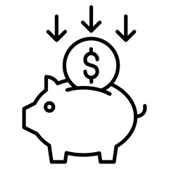 Savings Icon Element For Design