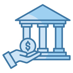 Bank Icon Element For Design