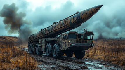 Tanks and Military Vehicles on Battlefield