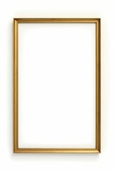 Obraz premium Golden frame on white background