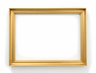 Golden frame on white background