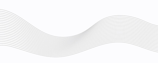 Fototapeta premium Grey waves abstract business background. Technology wavy lines