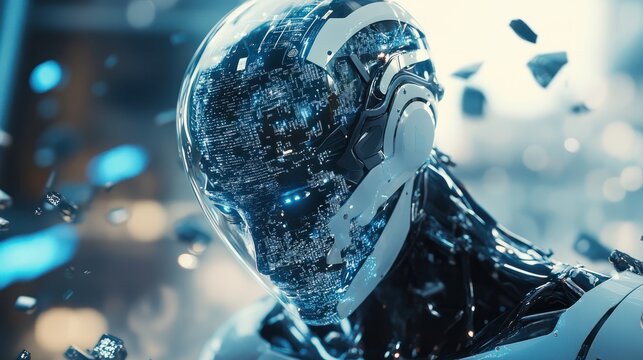 Artificial Intelligence Cybersecurity concept.