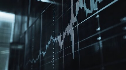 Investment Growth Chart on Office Screen