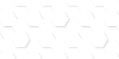 Texture of white triangle geometric grid cube line hexagon seamless cube pattern. abstract metallic modern science and technology desing.