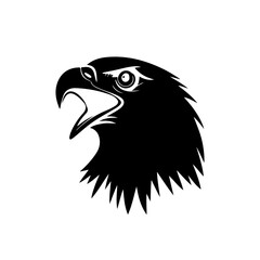 Obraz premium Eagle head vector illustration isolated on white background
