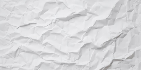 Obraz premium Crumpled White Paper Texture Background for Use in Creative Design Projects, Presentations, and Digital Art Applications