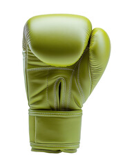 Green boxing glove for training and protection.