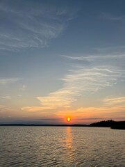 Sunset in the lake