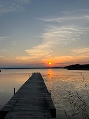 Sunset in the lake