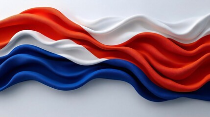 Fototapeta premium Netherlands Flag Waving Fabric Dutch Colors National Symbol Patriotic Design Background Image
