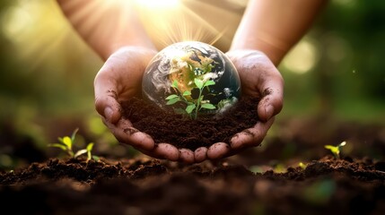 Earth in Hands: Symbol of Environmental Care