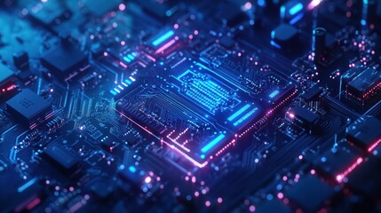 Obraz premium Cyber security and protection of private information and data concept. Locks on blue integrated circuit. Firewall from hacker attack.