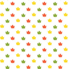 Seamless pattern of maple leaves. Autumn concept. Vector Illustration