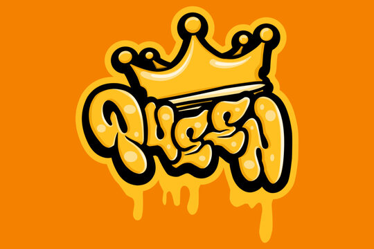 queen graffiti lettering typography art